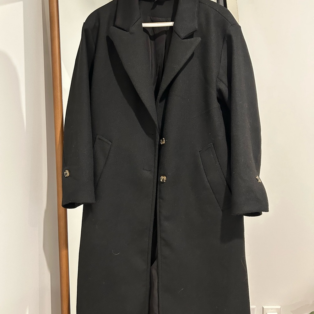 EUC Black Coat oversized XS
